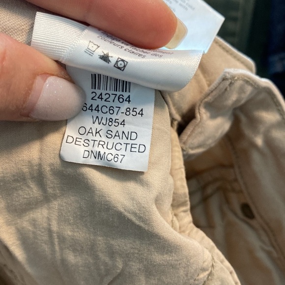 Paige Kylie Crop Tan Oak Sand  Distressed Women's Jeans - 25 - Picture 9 of 10
